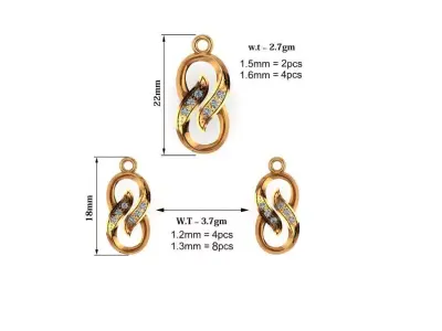 Infinity Jewellery Set 3D print model