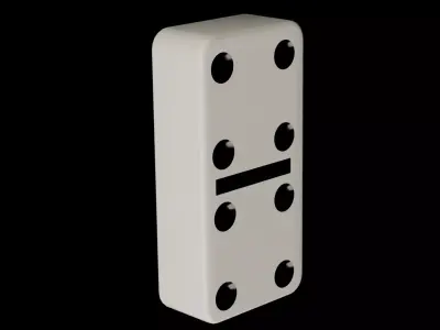 ivory domino piece 23 3D model