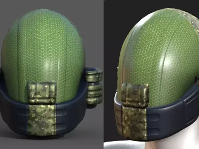Helmet plastic mask protection pollution ball shaped Low-poly Low-poly 3D model