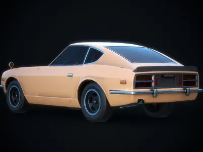 Datsun 260Z Authentic Car Game Ready Low-poly 3D model