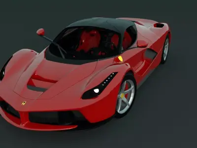 Ferrari LaFerrari With Complete Interior Low-poly 3D model