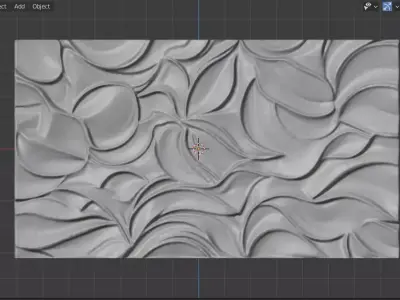 modern panel wall decor set relief stl mural CNC 258 3D model