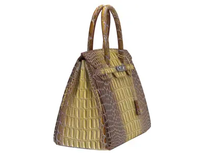 Hermes Crocodile Bags Handbag 3D Model Low-poly 3D model