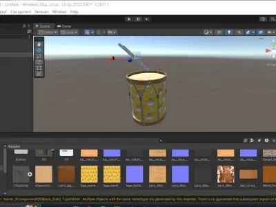 Japanese Noodle Stylized Drum 3D model