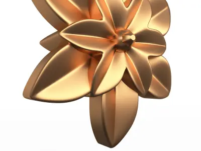 Round Rosette Plaster Molding Decoration Low-poly 3D model