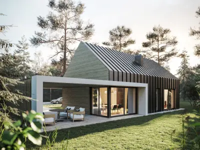 House in the forest Low-poly 3D model