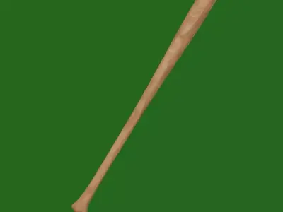 Baseball Bat Low-poly 3D model 12