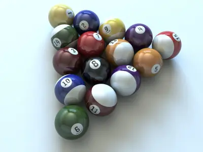 Pool balls 3D model