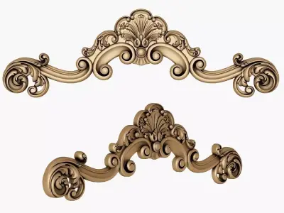 Carved crown decor for cnc  3D model