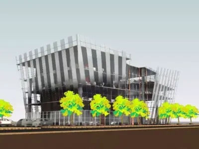 CULTURAL CENTER -compelete revit project -P5 3D model