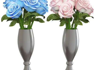 Rose Flowers 3d model Low-poly 3D model