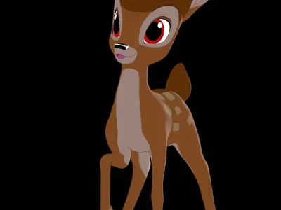 Fawn Bambi and Faline 3D model