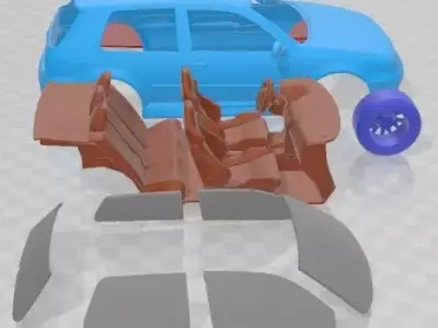 Volkswagen Golf IV GTI Printable Car  3D print model