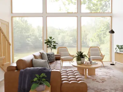 Living Room 6 Blender Scene 3D model