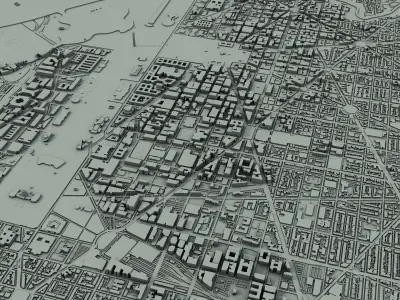 Washington City United States 3D print model