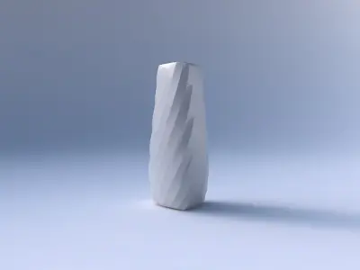 Vase triangle with twisted bands 3D print model