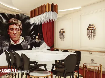  Luxury Mafia-Inspired Boardroom and Lounge  3D model