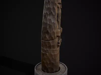 Slavic Gods Figurine Svarog Low-poly 3D model