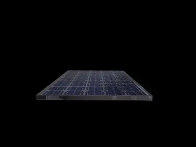 low poly solar panel 3 maps optimized gameready Low-poly 3D model