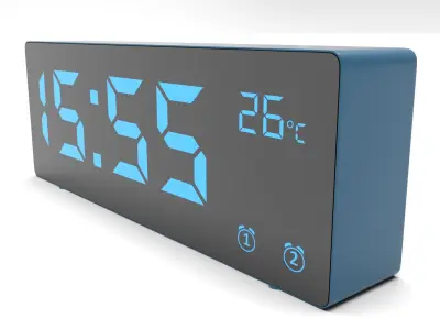 CLOCK BLUE BLUE Low-poly 3D model