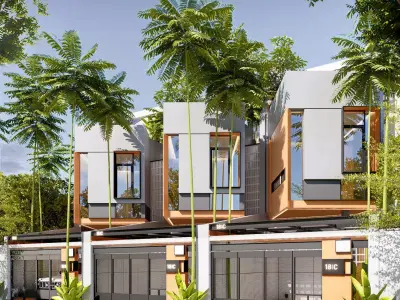 Modern Tropical Tiny House Minimalist Architecture Design 3D model