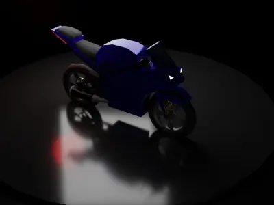 Lowpoly Motorcycle Low-poly 3D model by mansur-mutluu