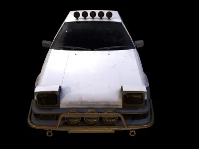 Toyota AE86 rally lowpoly game ready Low-poly 3D model
