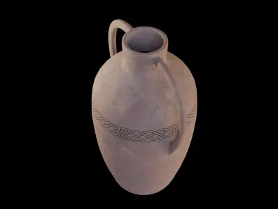 Antique Greek Urn Vase Low-poly 3D model