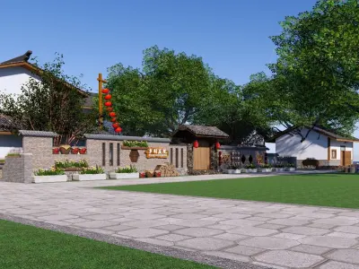 New Chinese rural houses 3D model