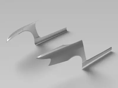 S2000 AP2 Rear Quarter Panel Surfaces 3D Laser-Scanned 3D model