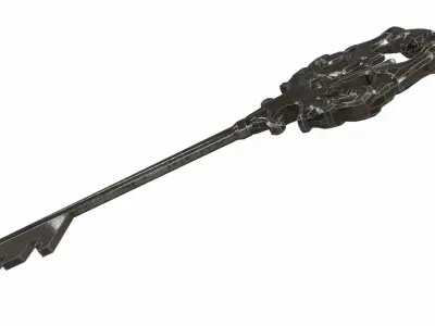 Old ornamental key 3D model