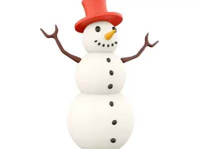 3d snowman  icon 3D model