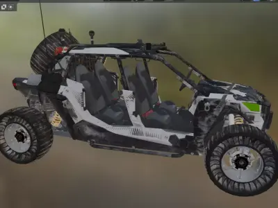 utv car 10 Low-poly 3D model