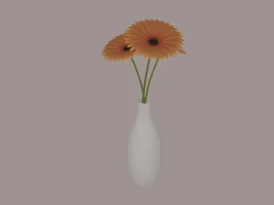 Vase with Flower 3D model