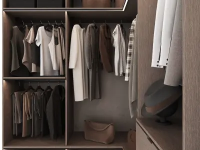 Wardrobe with filling 3D model