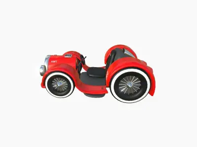 Cartoon Kart E01 Red - Vehicle Racing Design Low-poly 3D model
