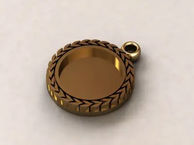 Wreath pendant 3 3D print model