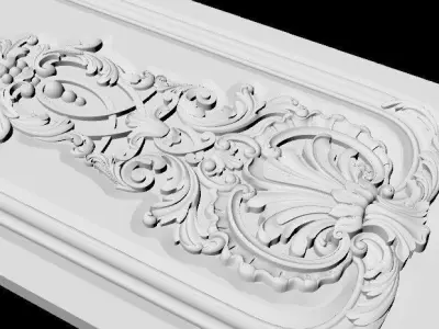 Central decor ornament for furniture 3D model 1071