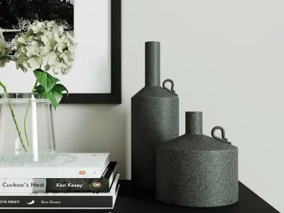 Console table with decor set 3D model