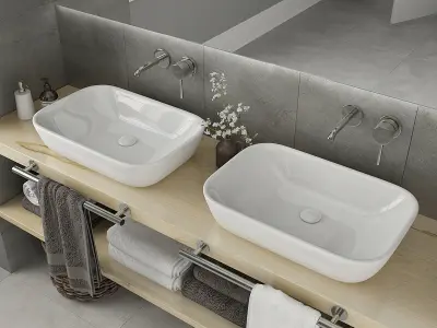 Furniture and decor for bathrooms 9 3D model