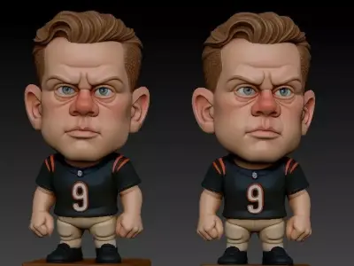 Joe Burrow - NFL - bobblehead - funny caricature - 3d print 3D print model