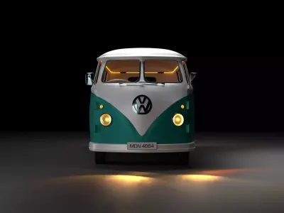 volkswagen kombi type 2 t1 3D model