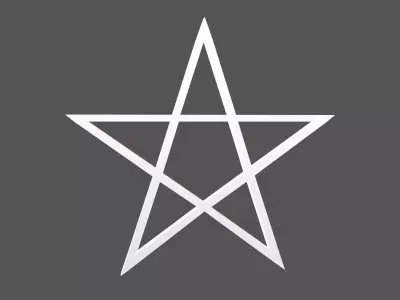 Pentagram Symbol v1 002 Low-poly 3D model