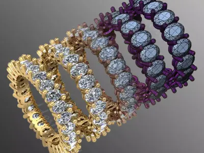 Ring ri214  oval  3D print model