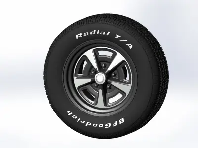 Wheels Pontiac Rallye II for your scale model 3D print model