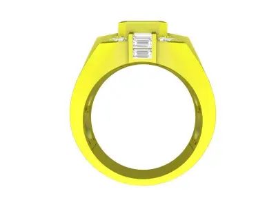 A7260 Radiant Diamond Korean Style Men Ring 3D print model