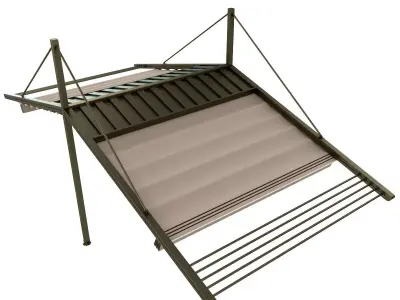 Motorized Pergola 3a bronze patina dark 3D model