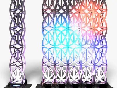Stage Decor 22 Modular Wall Column 3D model