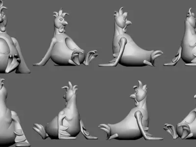 Easter Rooster - Egg Holder - STL 3D print model