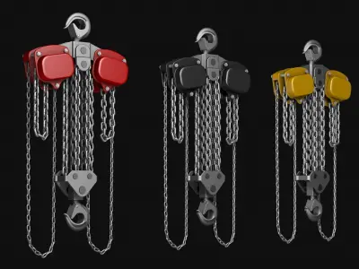 Stationary chain hoist R3 3D model